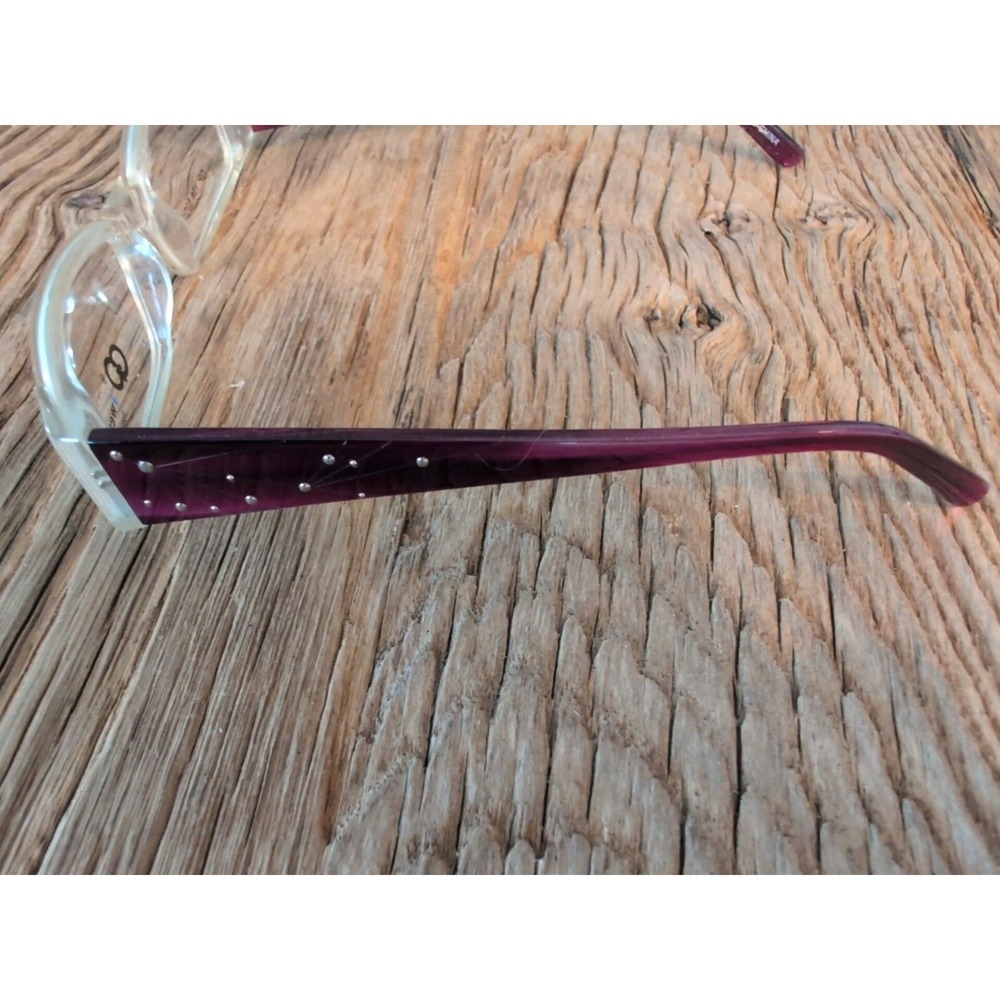 Eyeglasses Frames Purple Bling Studded Gianni Po GP Y04C 50-17-140 Full Rim New - Picture 4 of 16